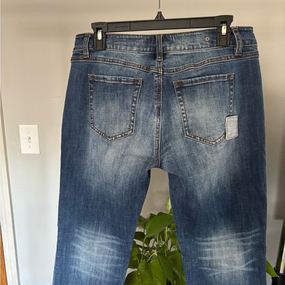 Sale CAbi Blue Boyfriend Jeans with Distressed Details - Picture 7 of 12